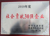 上海社會貢獻30強榮譽資質
